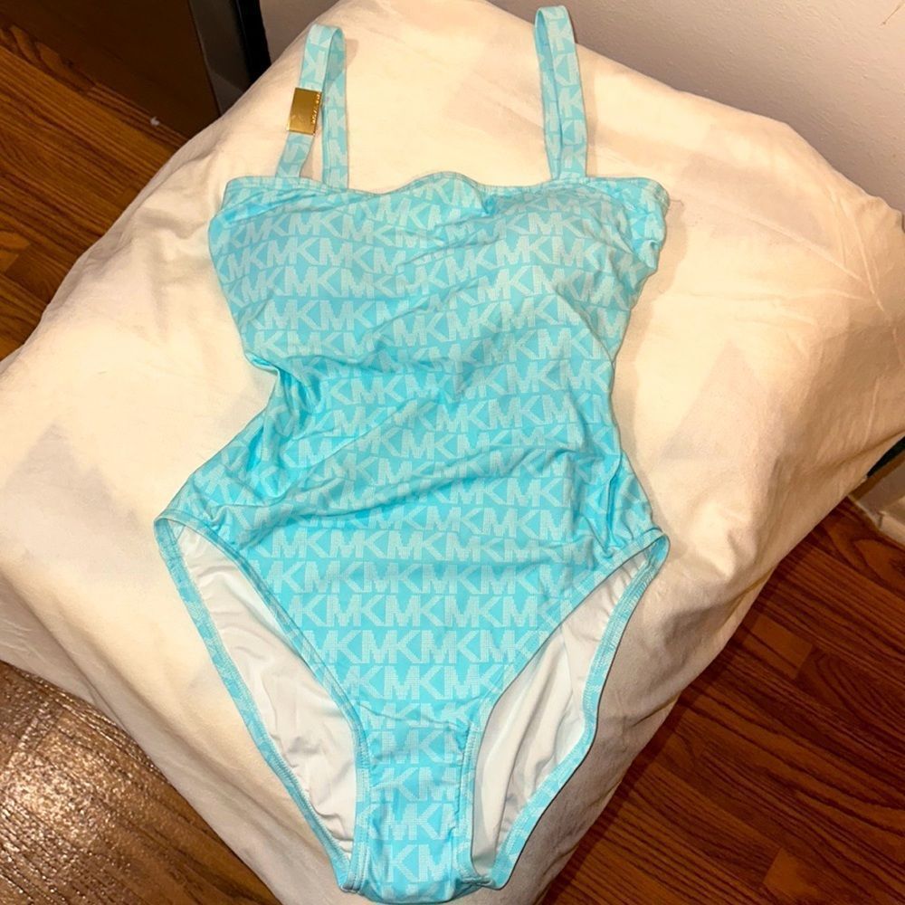 Michael Kors one piece bathing suit Turquoise size 12